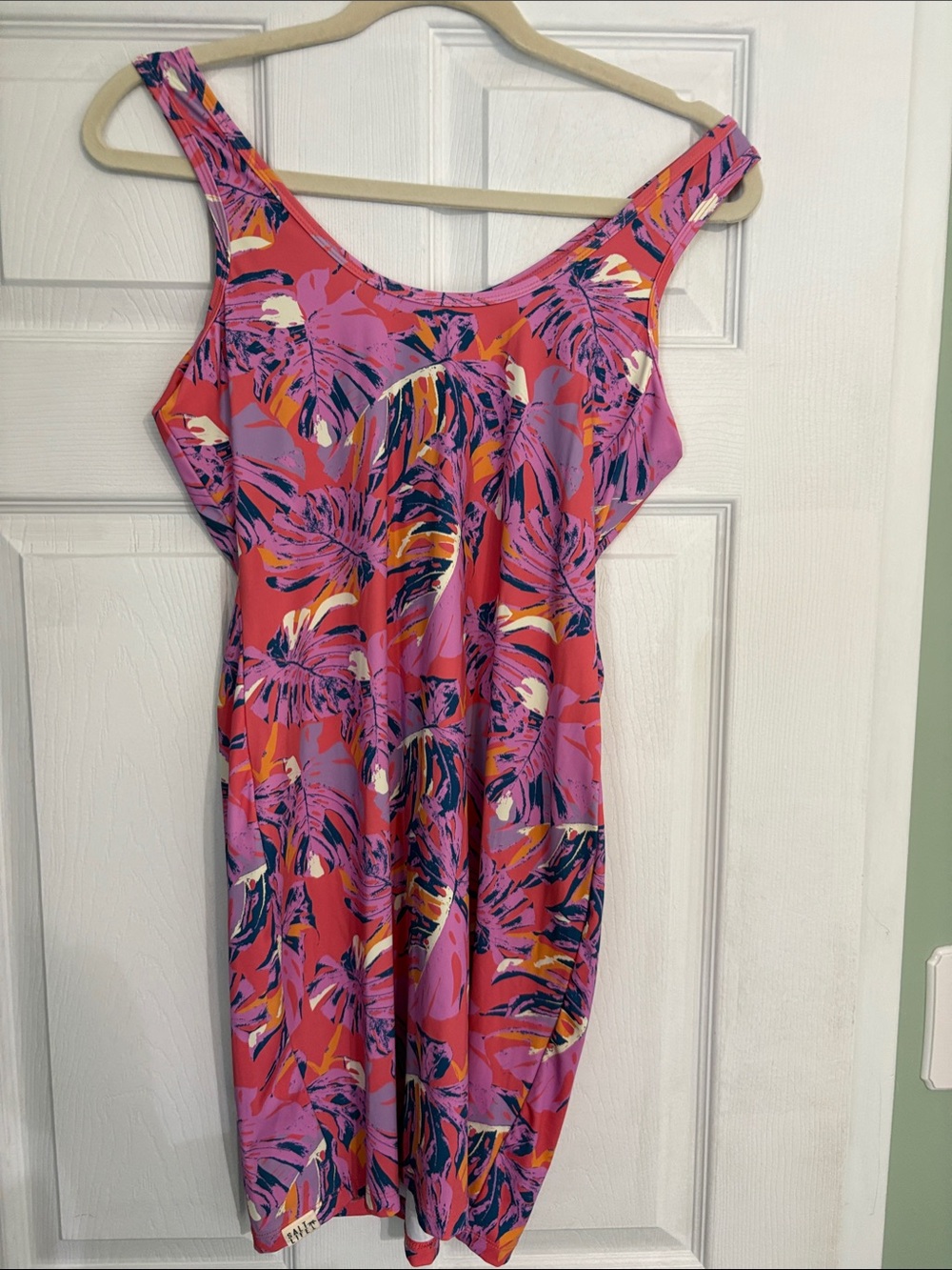 Salt Life Tropical Pink Leaf Dress